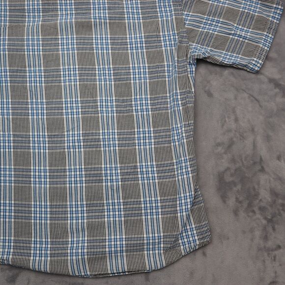 Wrangler Shirt Mens Medium Blue 20X Outdoor Fish Hike Camp Work Button Up - Picture 15 of 16